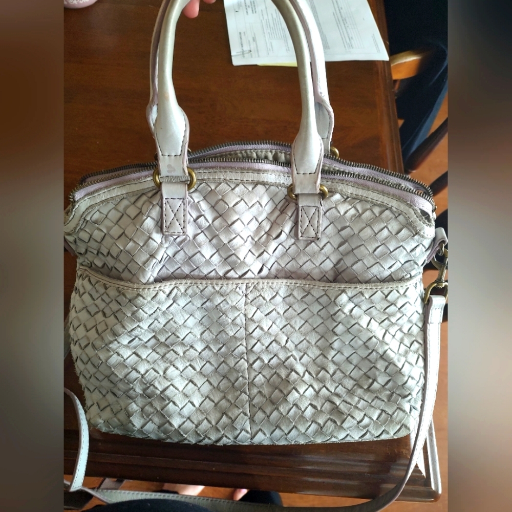 American leather co. Carrie woven dome satchel
